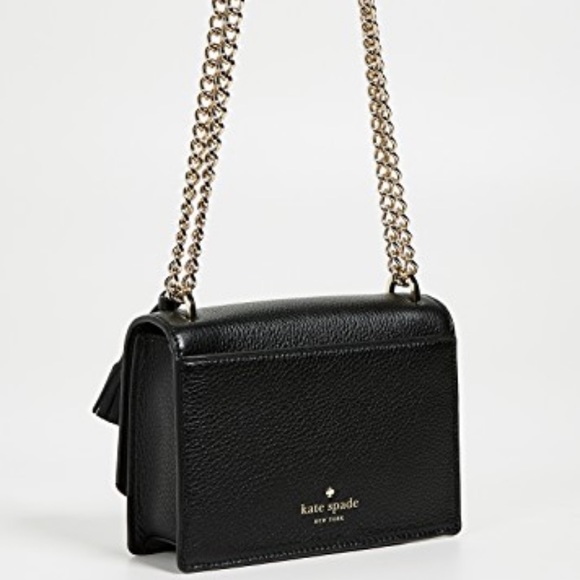 Rare🔥Authentic Kate Spade leather/pearls chain flap magnetic Crosby - Picture 8 of 8